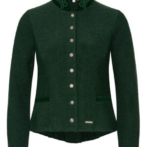 Trachten Strickjacke dunkelgrün Magdalena 013807 ~ 34