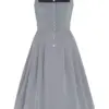 Midi Dirndl 70cm Gastro hellgrau Stretch Babette 006870 ~ 36