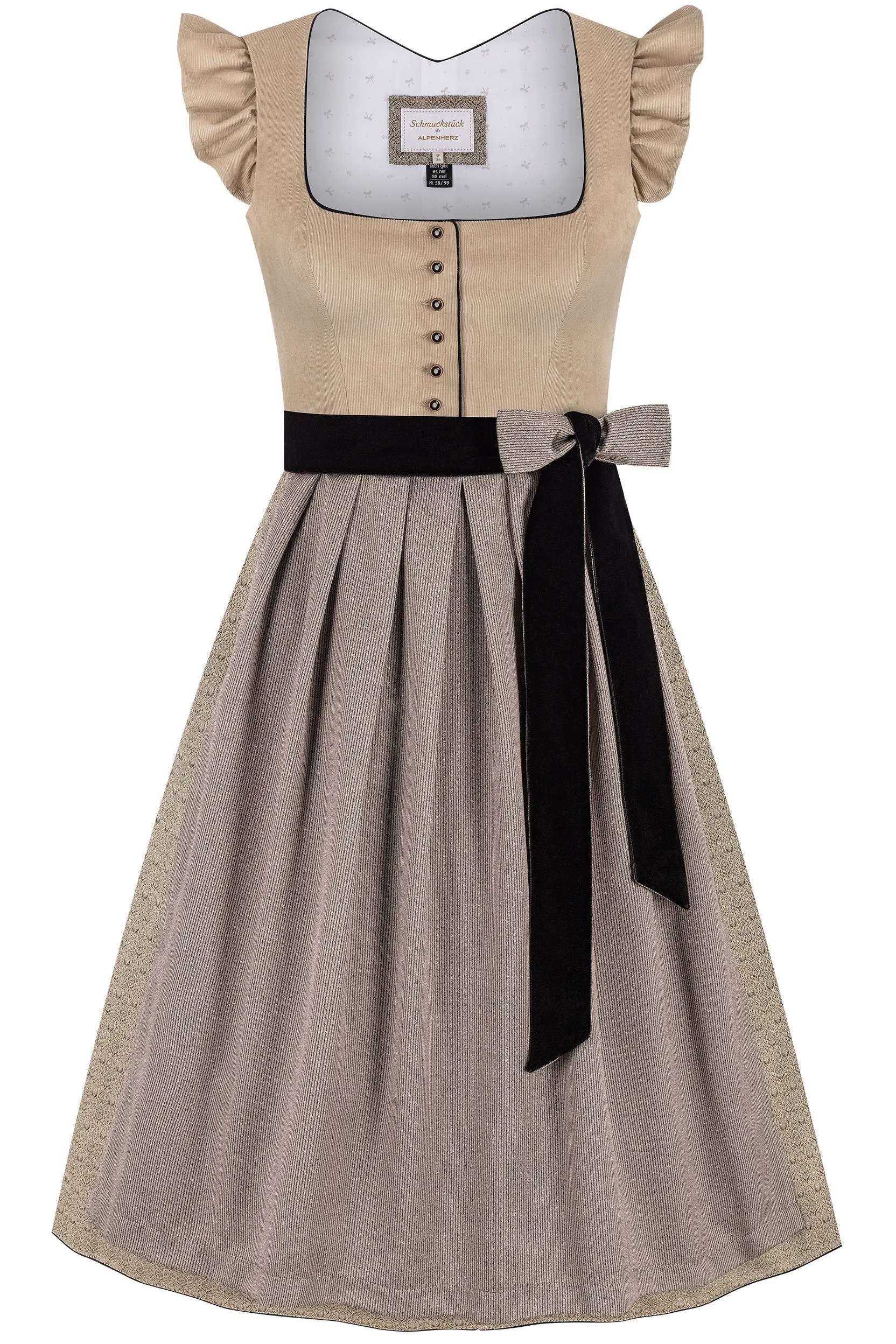 Dirndl EMILIA (75 cm) ~ 30 ~ taupe