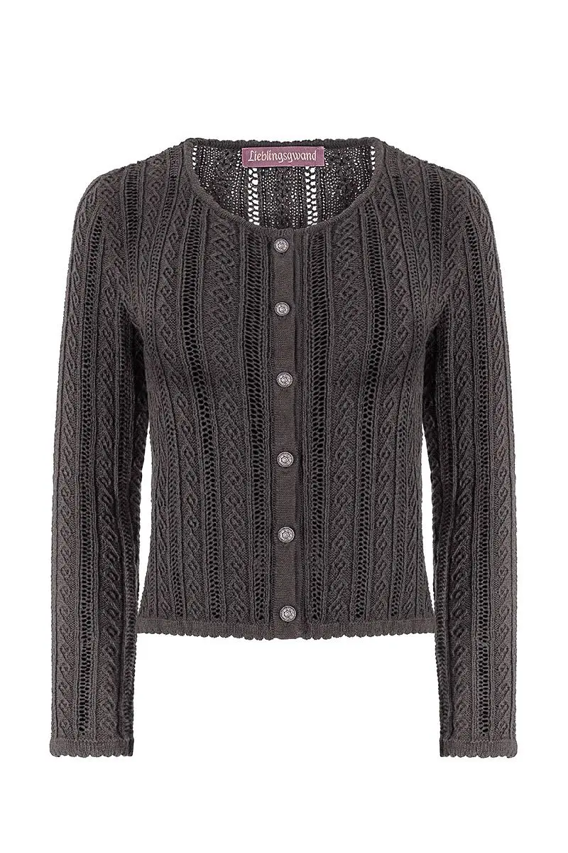 Trachten Strickjacke grau Lisa 015925 ~ 34