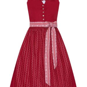 Midi Dirndl 65 cm rot weiß Odilia 014660 ~ 42