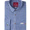 Trachtenhemd langarm dunkelblau kariert Robby 005119 ~ 4XL