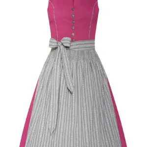 Midi Dirndl 65 cm beere grau Matilda 007858 ~ 32