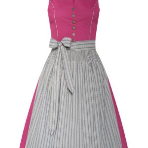 Midi Dirndl 65 cm beere grau Matilda 007858 ~ 34