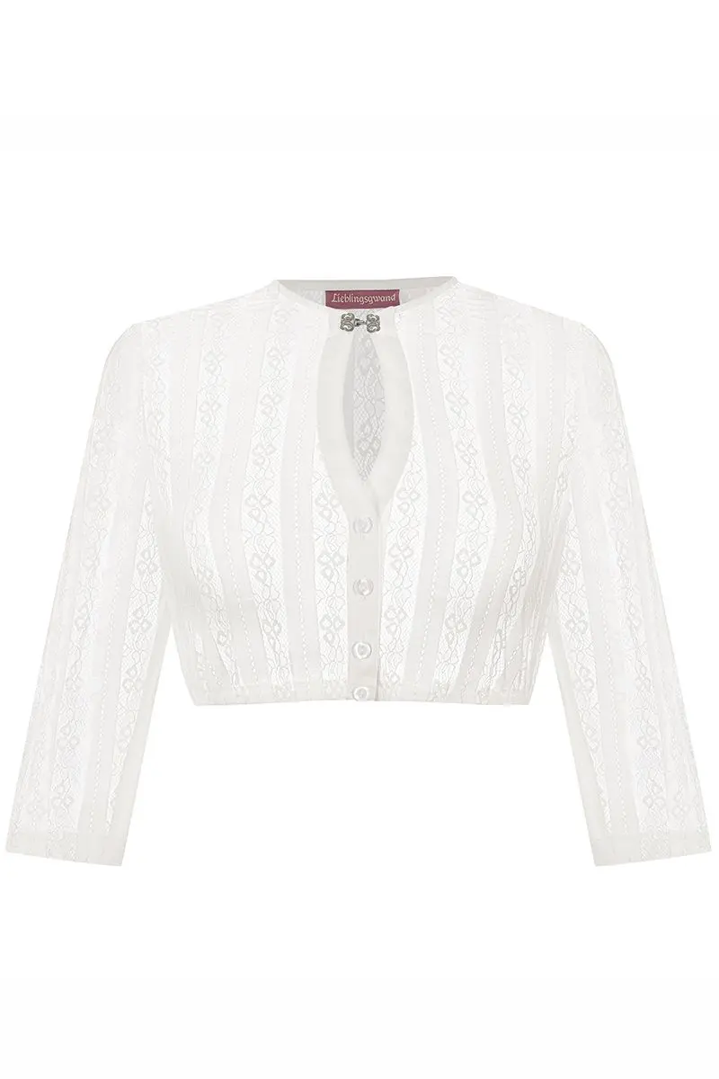 Dirndlbluse Spitze creme Nadine 013999 ~ 32