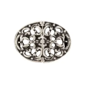 Schürzenschließe oval altsilber ~ altsilber