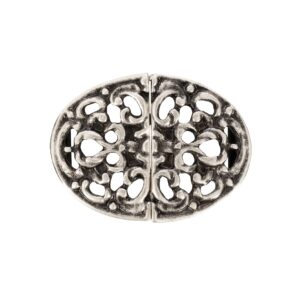 Schürzenschließe oval altsilber ~ altsilber