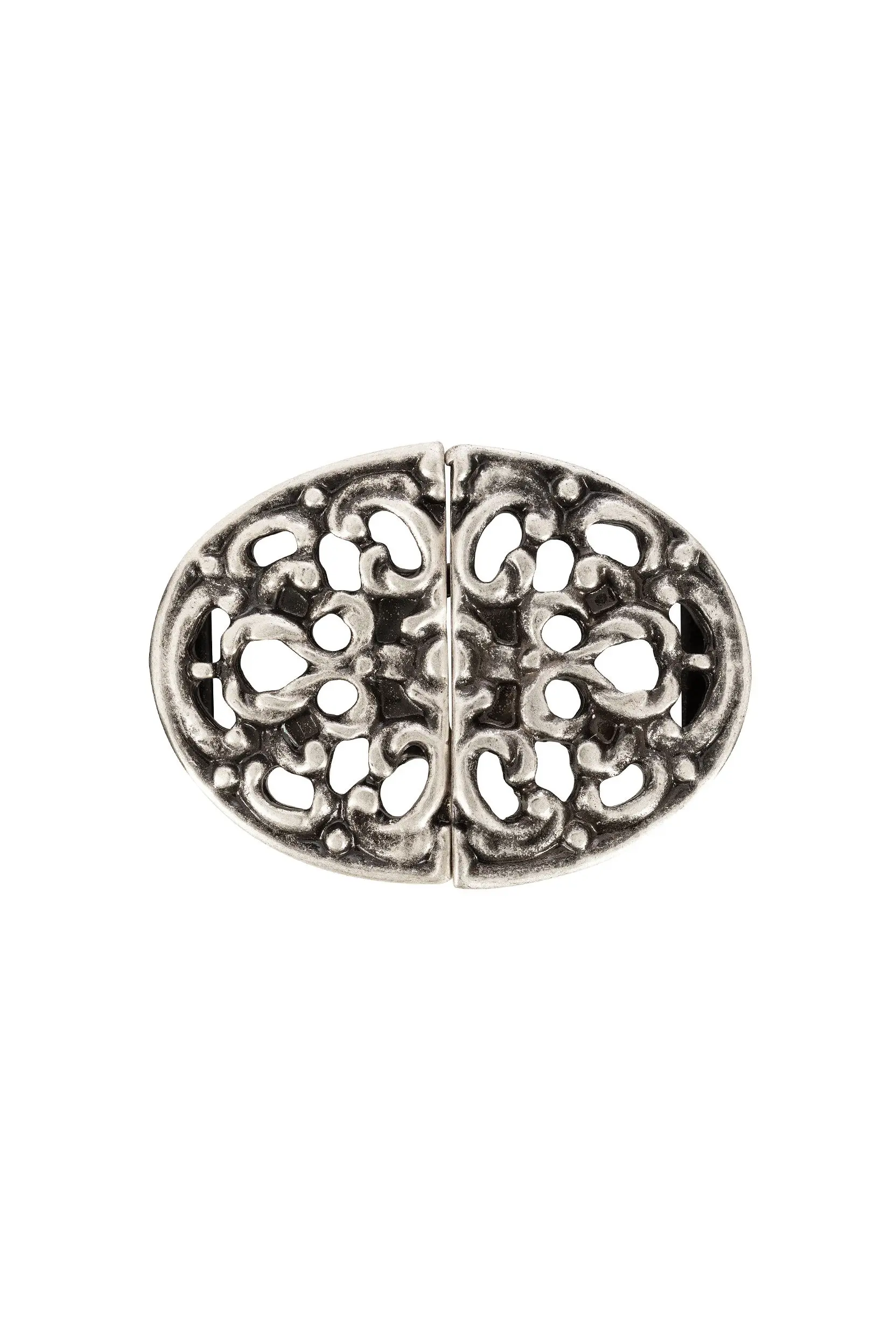 Schürzenschließe oval altsilber ~ altsilber