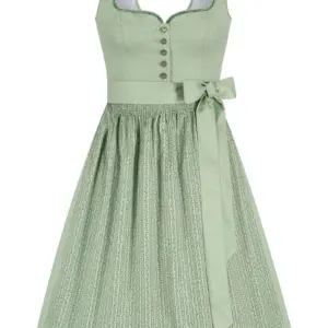 Midi Dirndl 65 cm salbei gemustert Antonia 014656 ~ 38