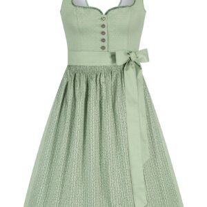 Midi Dirndl 65 cm salbei gemustert Antonia 014656 ~ 38