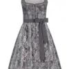 Midi Dirndl 65 cm silber Matilda 010221 ~ 34