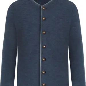 Trachten Strickjacke blau grau Aloisius 015291 ~ 46