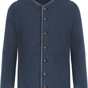 Trachten Strickjacke blau grau Aloisius 015291 ~ 46
