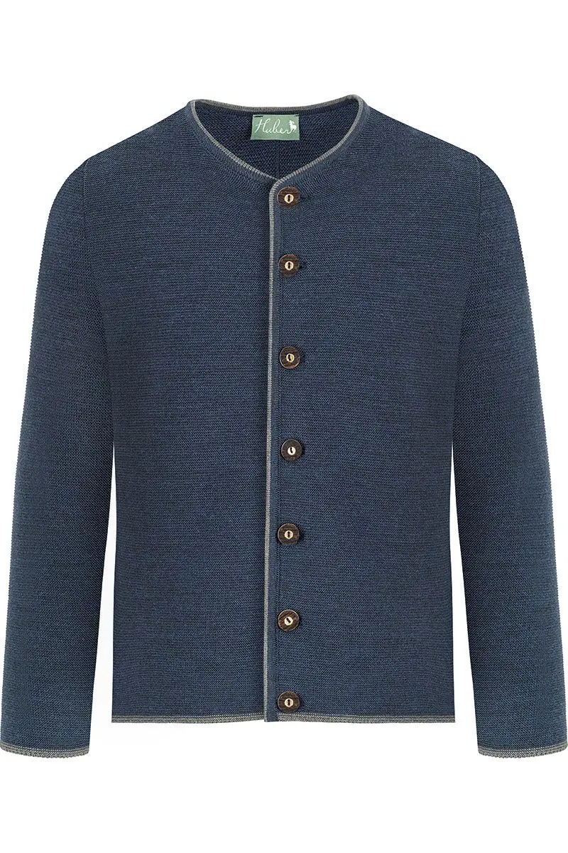 Trachten Strickjacke blau grau Aloisius 015291 ~ 46