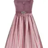 Midi Dirndl 70 cm mauve altrosa Samt Pascal 015079 ~ 40