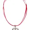 Collier in 11 Farben mit Herzgeweih und Svarowskisteinen 103573 ~ dunkelrot
