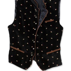 Trachtenweste schwarz mit Stickerei Calzado 114183 ~ 56
