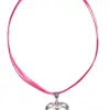 Collier in 11 Farben mit Herzgeweih und Svarowskisteinen 103573 ~ fuchsia