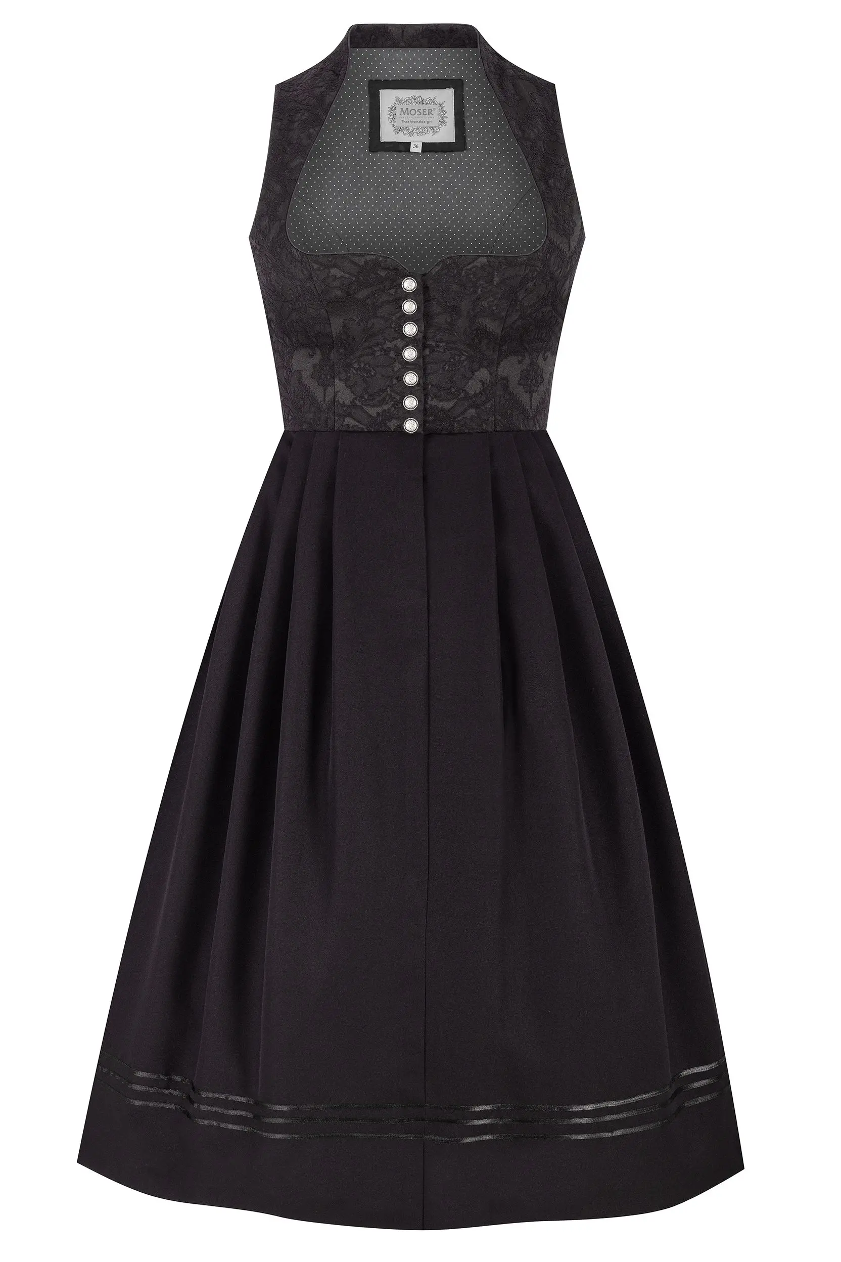 Dirndl lang 85 cm Gastro schwarz Nicki ~ 36