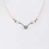 Perlencollier mit Strass-Element ~ creme