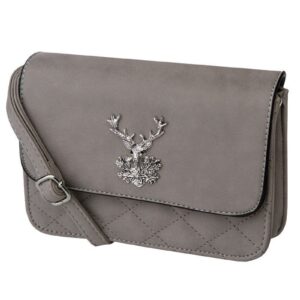 Trachtentasche Hirsch mit Steppung 003029 ~ grau