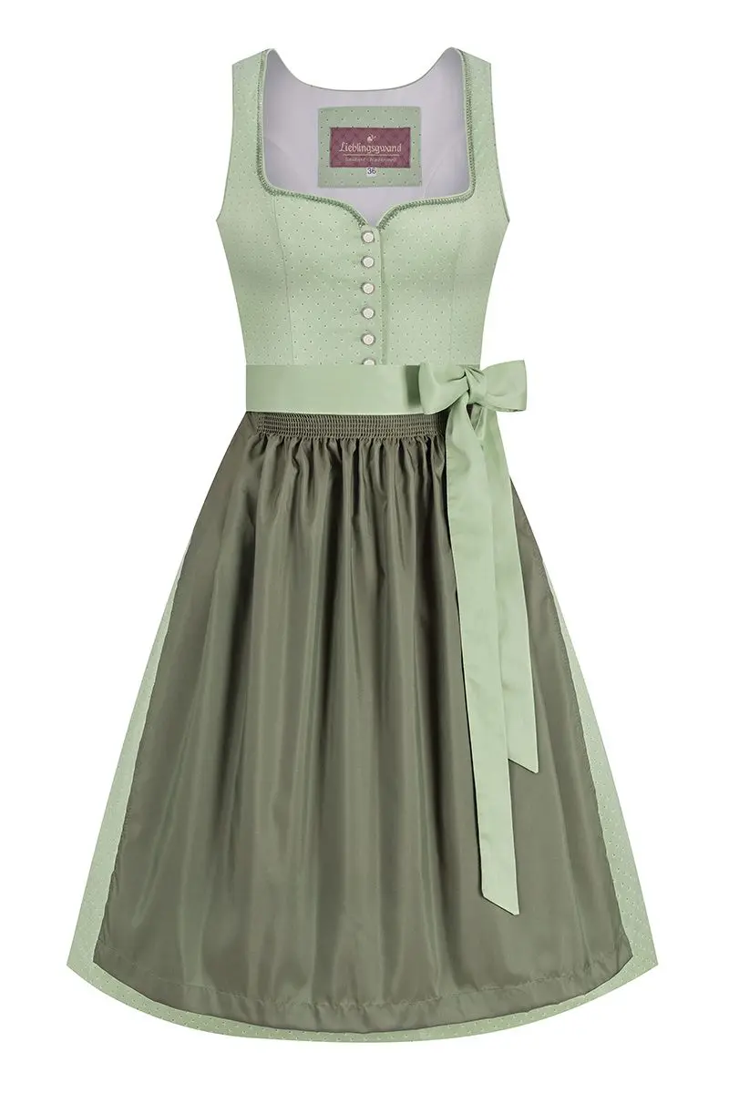 Midi Dirndl 65 cm salbei oliv Jule 014654 ~ 36