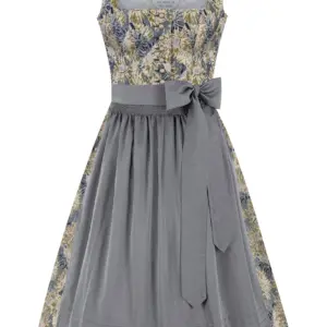 Dirndl in Leinenoptik (70 cm) ~ 40 ~ oliv