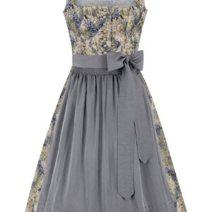 Dirndl in Leinenoptik (70 cm) ~ 44 ~ oliv