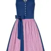 Mini Dirndl 60 cm dunkelblau rosa Emilia 007361 ~ 30