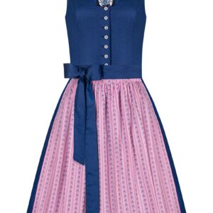 Mini Dirndl 60 cm dunkelblau rosa Emilia 007361 ~ 30