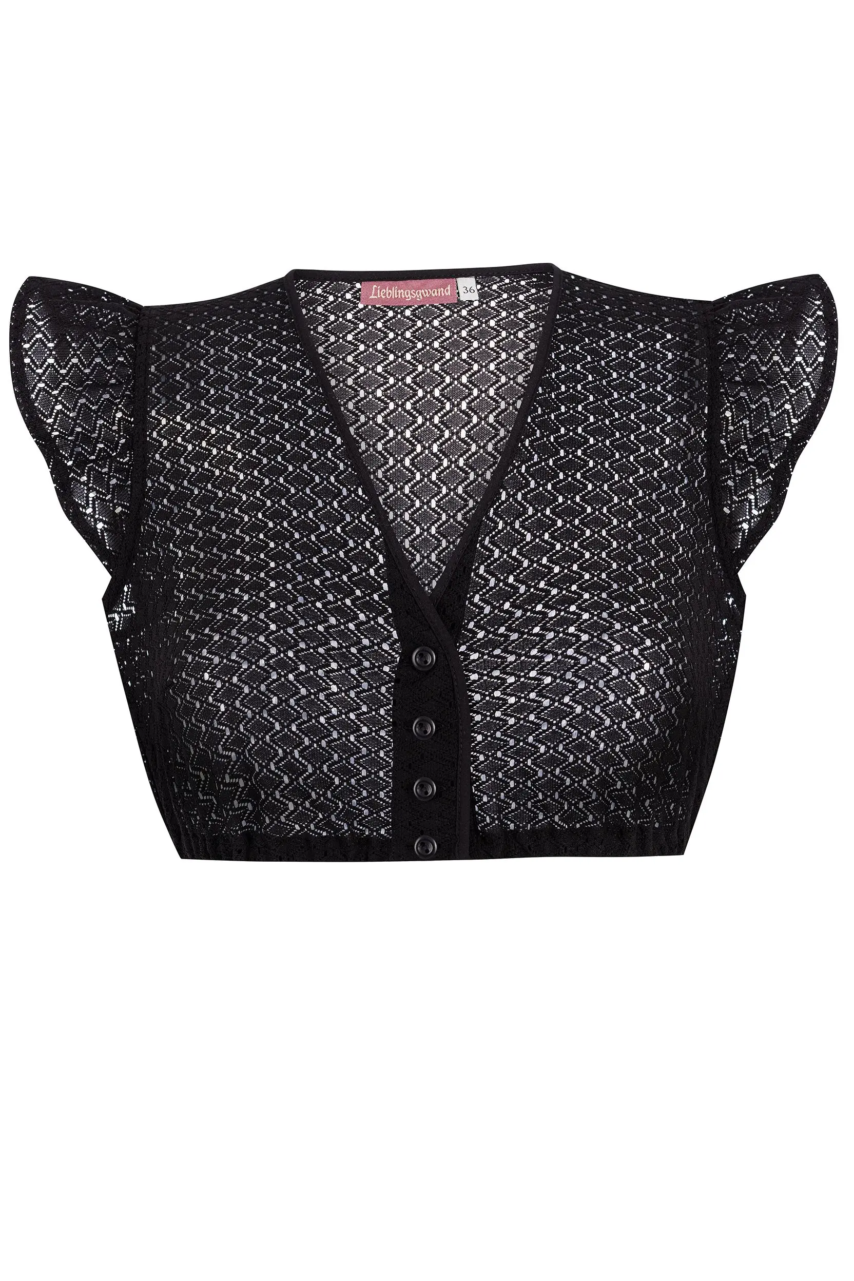 Dirndlbluse FRANZI ~ schwarz ~ 30