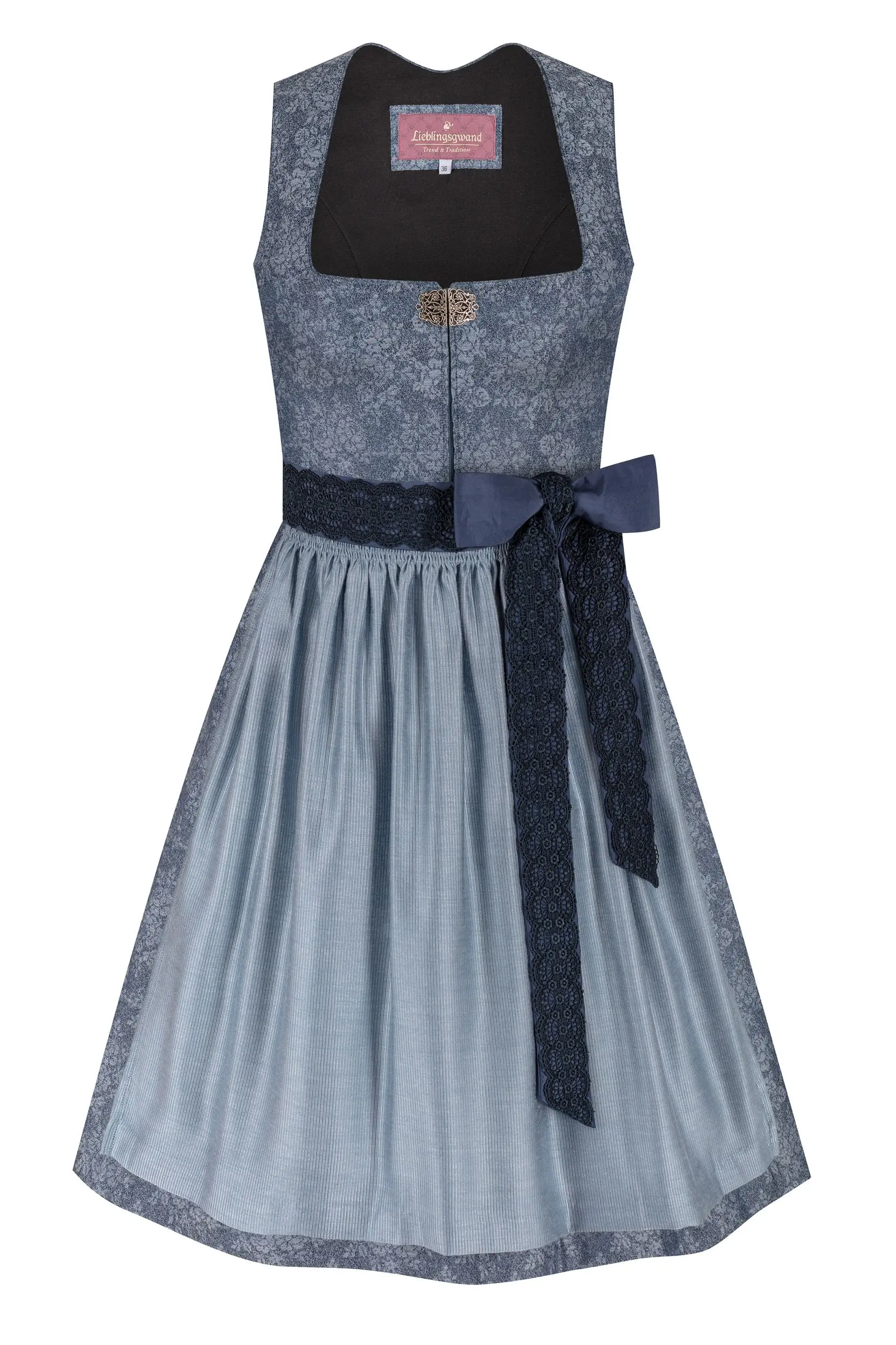 Dirndl BERGSEE (65 cm) ~ 32 ~ blaugrau
