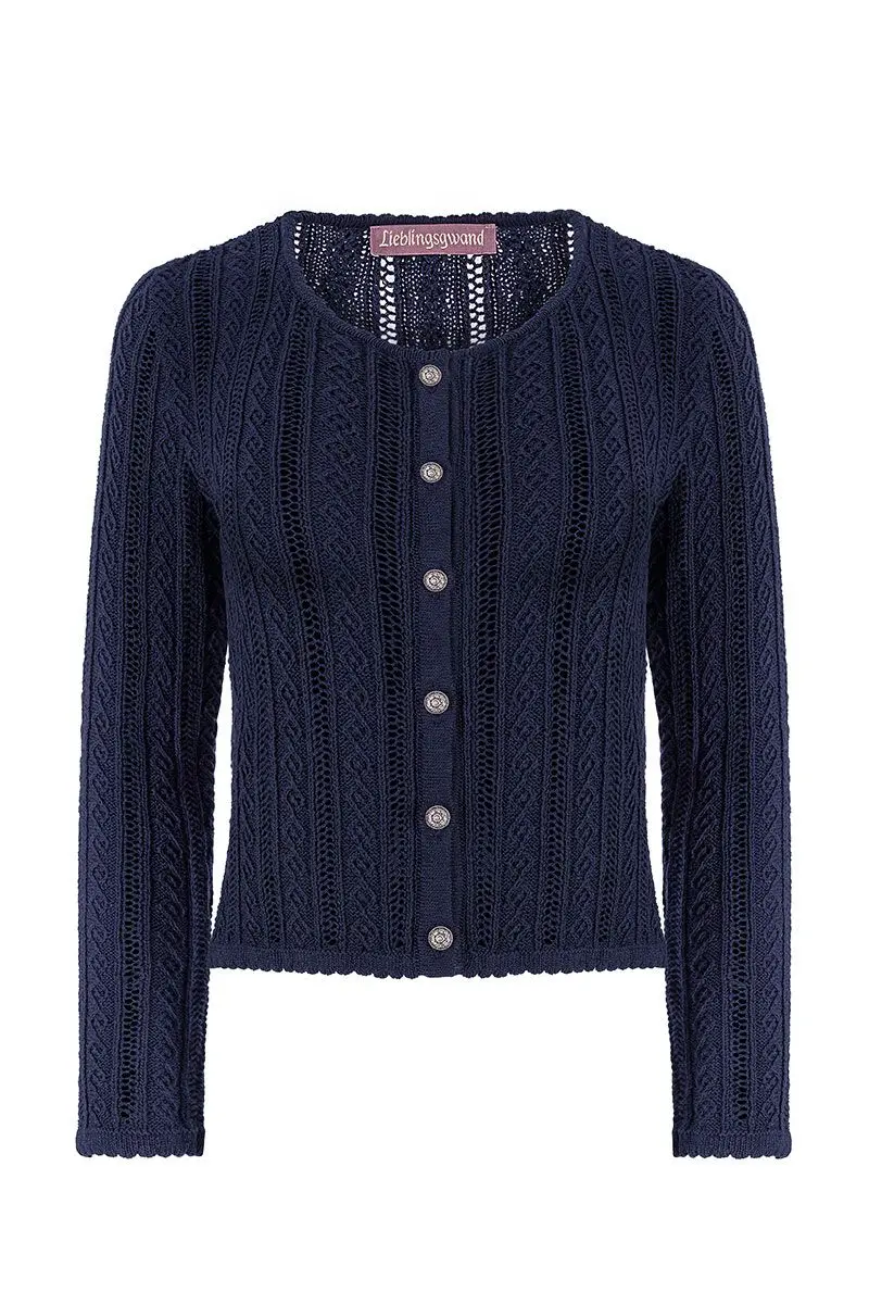 Trachten Strickjacke dunkelblau Lisa 015297 ~ 40