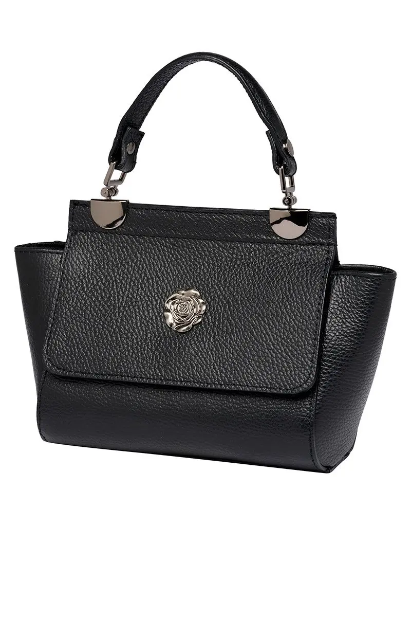 Trachtentasche schwarz Retro Nappaleder 014984 ~ schwarz