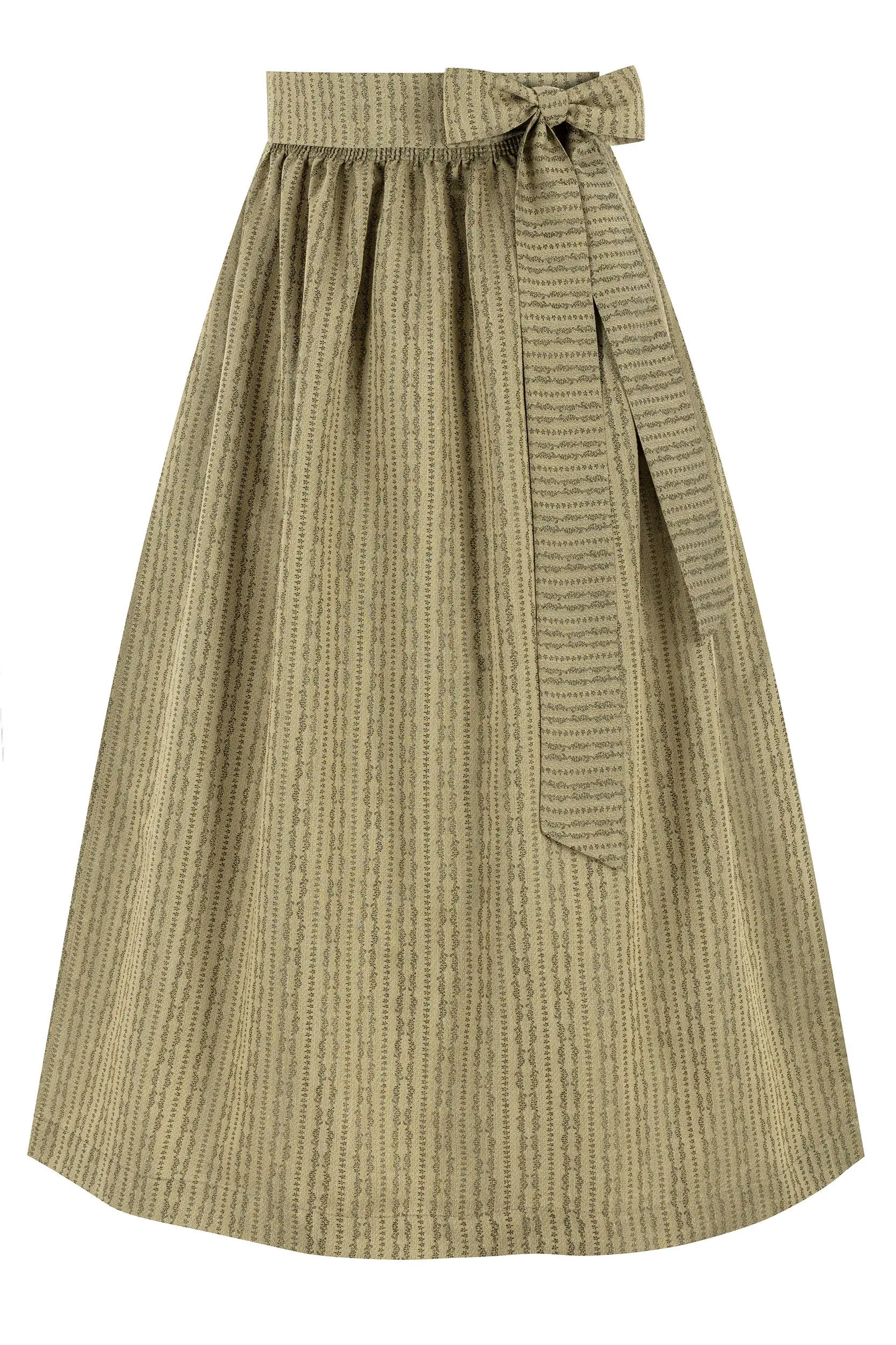 Dirndlschürze mit Rankenmuster (90 cm) ~ XL ~ oliv