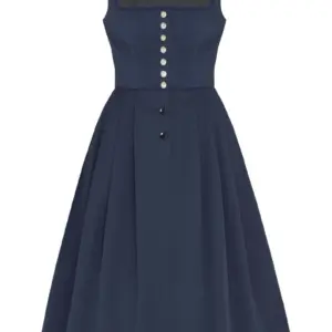 Midi Dirndl 70cm Gastro dunkelblau Stretch Babette 006872 ~ 36
