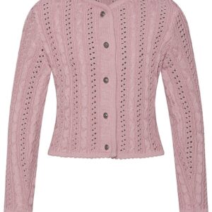 Mädchen Trachten Strickjacke altrosa Modell: Lilly 009521 ~ 92