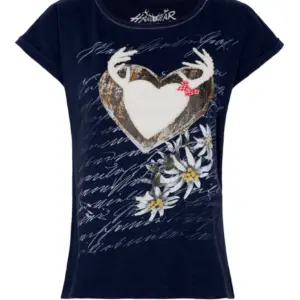 Kinder Trachtenshirt ANABEL ~ 92 ~ dunkelblau
