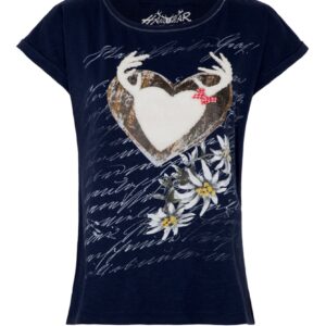 Kinder Trachtenshirt ANABEL ~ 92 ~ dunkelblau
