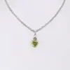 Collier mit Rosenblüte und Strass ~ hellgrün