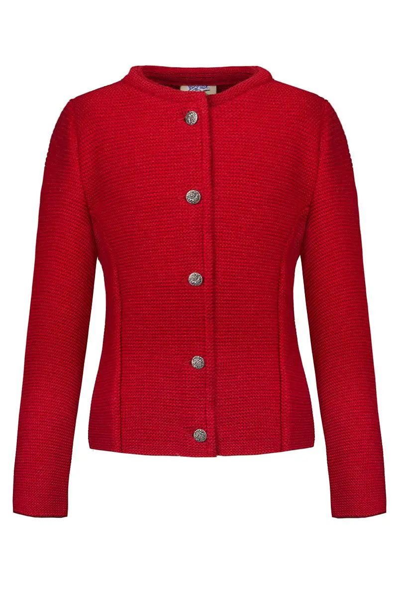 Kinder Trachten Strickjacke rot 140050 ~ 80