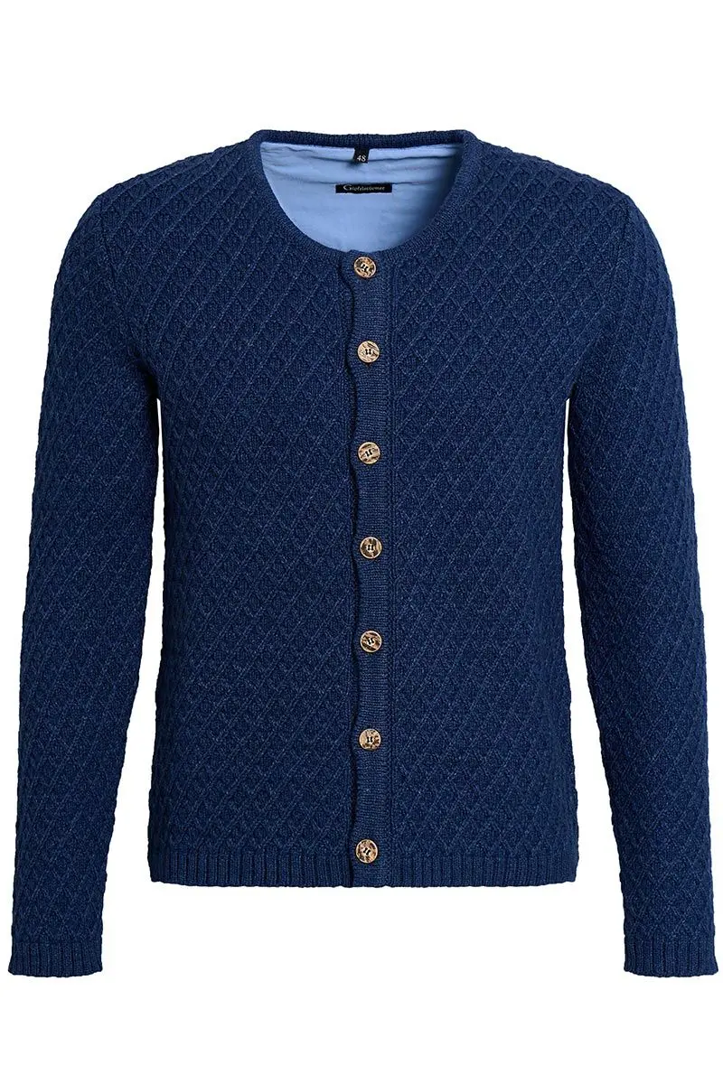 Trachten Strickjacke dunkelblau Xaver 012180 ~ 44