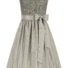 Dirndl HELLIA mit Leinen (70 cm) ~ salbei ~ 34