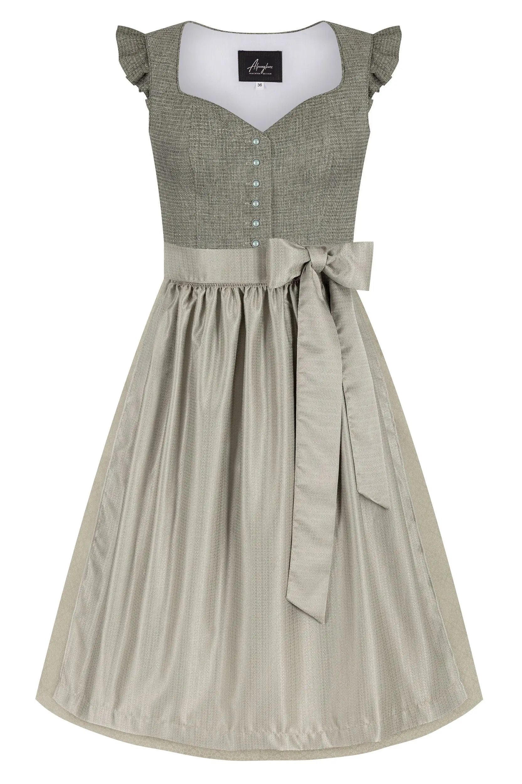 Dirndl HELLIA mit Leinen (70 cm) ~ 32 ~ salbei
