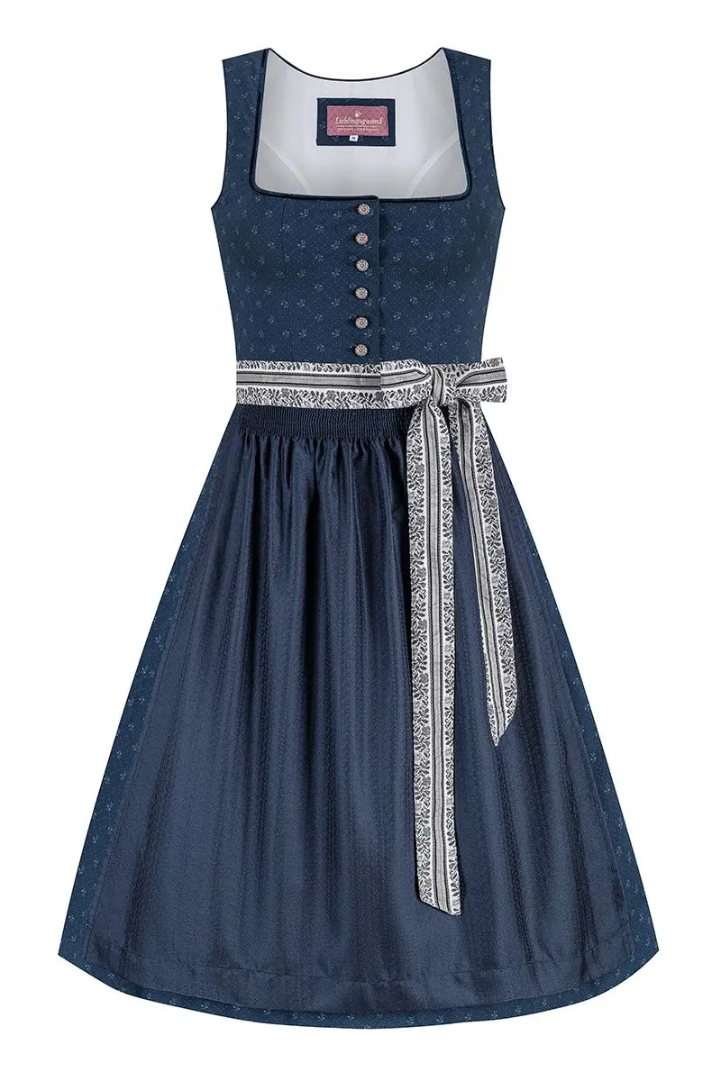 Midi Dirndl 65 cm dunkelblau Amalia 014663 ~ 38