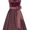Dirndl ALMA (70 cm) ~ 40 ~ bordeaux