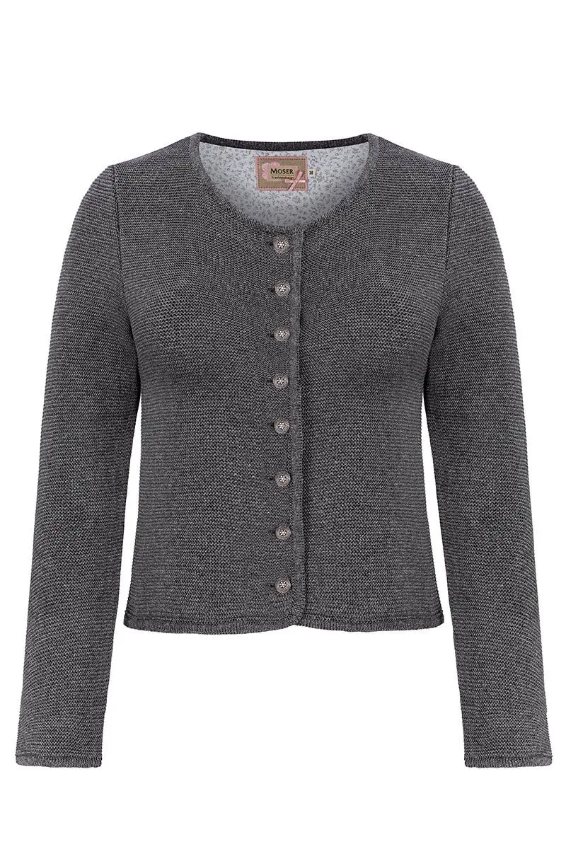 Trachten Strickjacke grau Franziska 014420 ~ 32