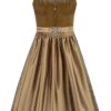 Midi Dirndl 70 cm olivbraun taupe Samt Pascal 015077 ~ 34