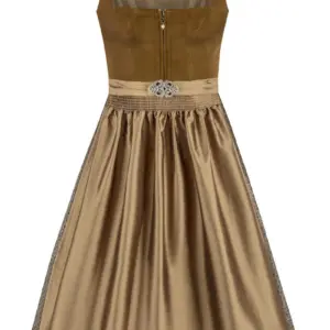 Midi Dirndl 70 cm olivbraun taupe Samt Pascal 015077 ~ 34
