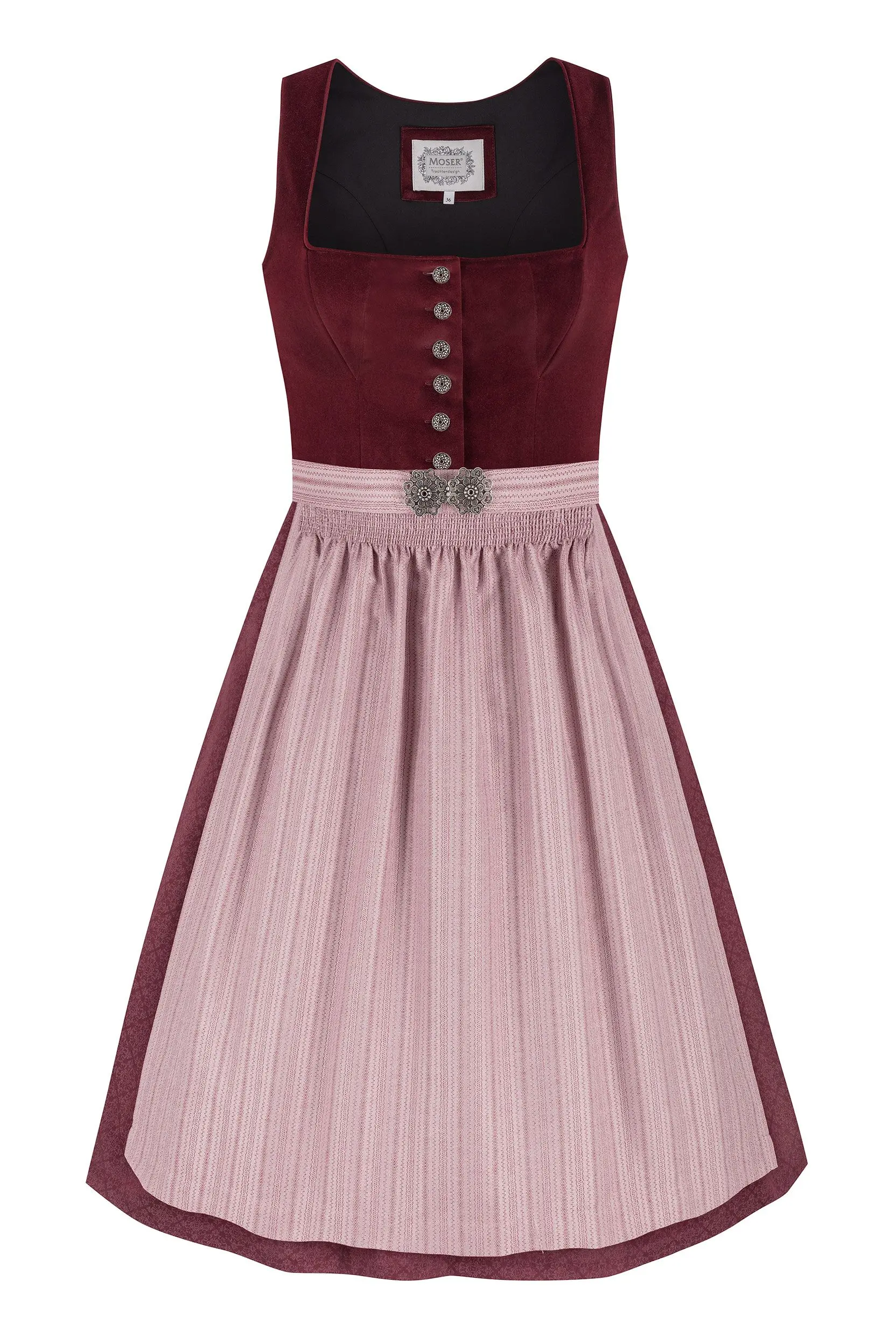 Dirndl ROSANNA (65 cm) ~ 34 ~ dunkelrot